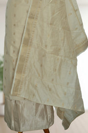 Silk Churidar Material Butta Work with Button