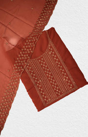 Georgette Churidar Material – Golden Thread Work with Stone