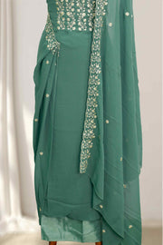 Elegant Georgette Churidar Material – Sequins Floral Edition