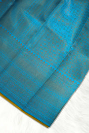 Semi Silk Saree – Brocade Work & Geometric Motif