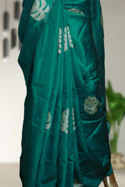 Soft Silk Saree with Floral Print & Tassels