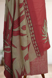 Cotton Churidar Material – Floral Print with Sequins Work