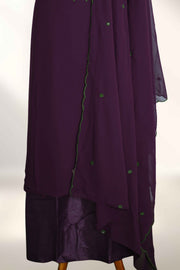 Georgette Churidar Material – Floral Thread Work