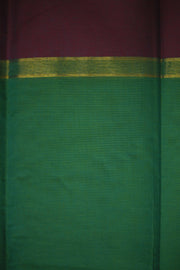 Handloom Cotton Saree – Small Thread Butta with Contrast Border