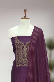 Silk Churidar Material – Golden Thread Work