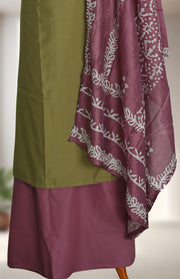 Silk Churidar Material – Thread Work with Beads