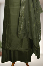 Silk Churidar Material – Golden Thread Work