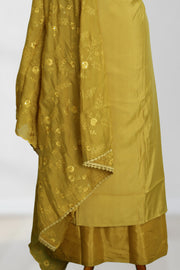 Silk Churidar Material – Embroidery Thread & Sequins Lace Work