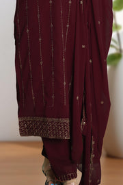 Churidar – Golden Embroidery Thread Work & Sequins