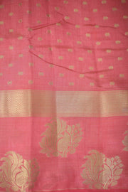 Semi Tusser Silk Saree – Golden Butta with Golden Border
