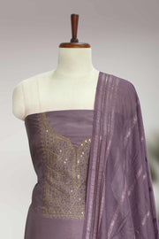 Silk Churidar Material – Golden Thread Work