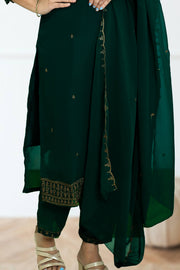 Churidar – Golden Embroidery Thread & Sequins Work