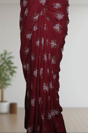 Semi Georgette Saree – Full Body Print Work