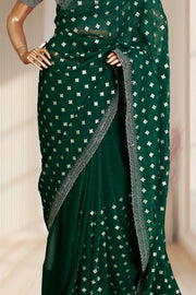 Crush Fabric Fancy Saree – Glitter Edition