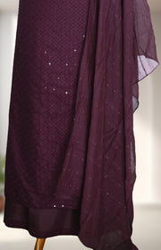 Silk Churidar Material – Thread Work with Sequins