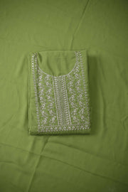 Georgette Churidar Material – Golden Thread Work