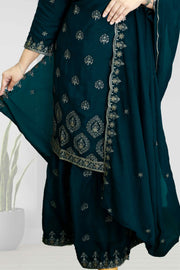 Elegant Georgette Churidar Set– Thread Work Edition