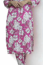 Co-Ord Set – Button Work Printed Design