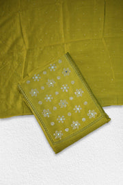 Silk Churidar Material – Stone with Mirror Work