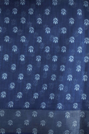 Linen Saree with Batik Design & Tassel Finish