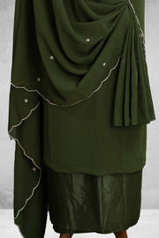 Georgette Churidar Material-Embroidery Thread