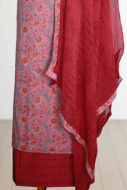 Cotton Churidar Material – Button Work & Floral Print