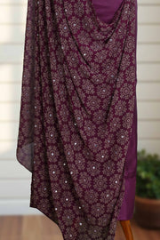 Silk Churidar Material-Ajrakh Print