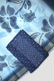 Silk Churidar Material – Lace Work with Mirror