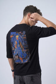 Hog & Fog Drop Shoulder Five Sleeve T-Shirt – Strange Print