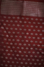 Banarasi Silk Saree – Small Butta with Contrast Design