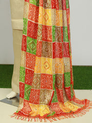 Exquisite Kerala Set Churidar Material - Silk with Thread Work & Chungidi Dupatta