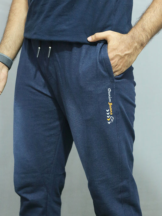 Men regular fit jogger with rib