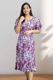 Cotton Night Dress – Printed Comfort Wear