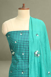 Madrasi Check Cotton Churidar Material