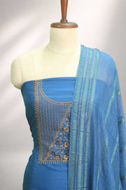 Silk Churidar Material – Golden Thread Work with Sequins