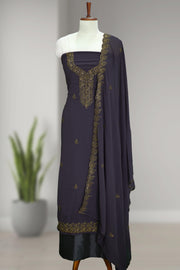 Georgette Churidar Material – Golden Thread & Stone Work