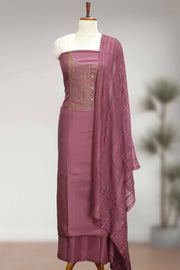 Elegant Silk Churidar Material with Embroidery