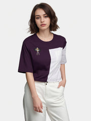Loopknit Crop Short Top with Pocket Design
