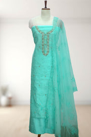 Silk Churidar Material – Embroidery Thread Work