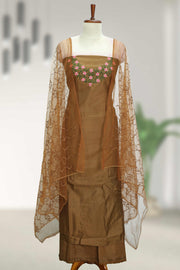 Elegant Silk Churidar Material-Floral Print