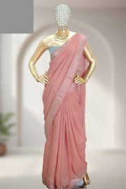 Varanasi Linen Saree with Tassels