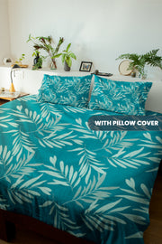 Floral Print Poly Cotton Bed Sheet with Pillow Covers