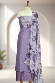 Silk Churidar Material with Lace & Mirror Work