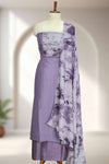 Silk Churidar Material with Lace & Mirror Work