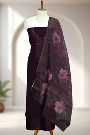 Silk Churidar Material with Stone Work