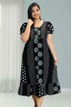 Cotton Night Dress with Smocking Design