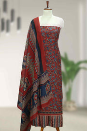 Cotton Churidar Material with Kalamkari Print