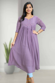 Georgette Flared Top - Stone Work