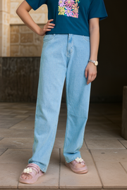 Women Trendy Baggy Denim Jeans