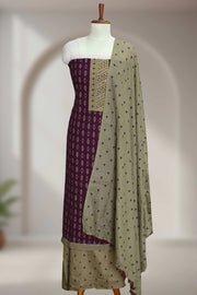 Cotton Churidar Material with Tie Work & Sequins